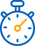 Timer Icon Blue and orange icon of a timer